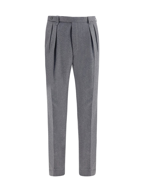 Brioni 100% Wool Ovis Aries trousers in gray