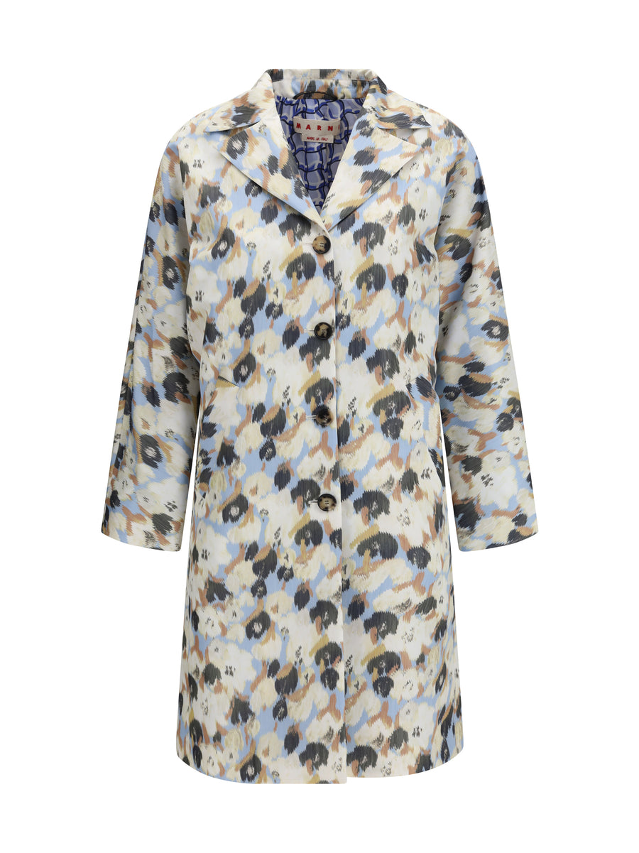 Marni 100% Polyester coat in blue