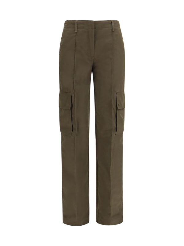Gabardine Cargo Trousers Juniper Cotton; Polyamide
