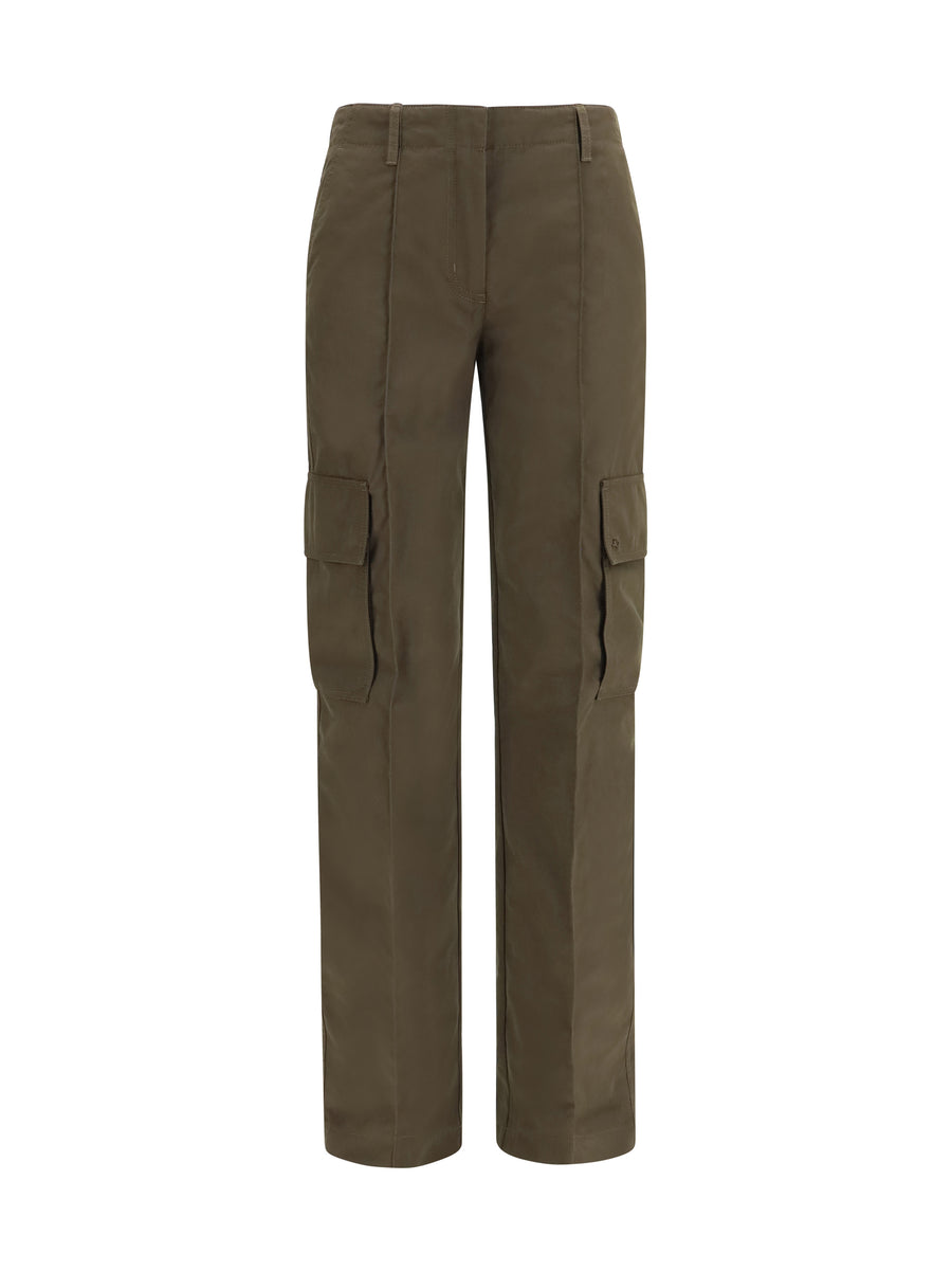 Gabardine Cargo Trousers Juniper Cotton; Polyamide