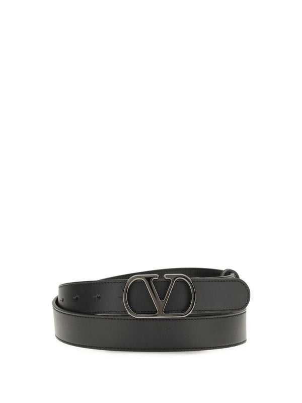 Valentino Garavani 100% Calf Leather Bos Taurus belt in black