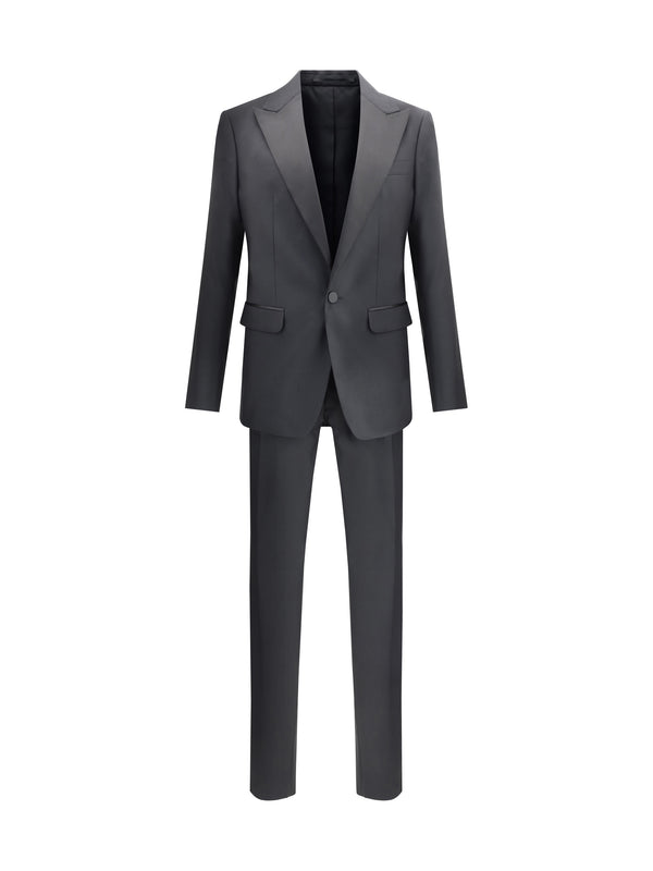 Dsquared2 65% Fleece Wool; 35% Silk suit in black