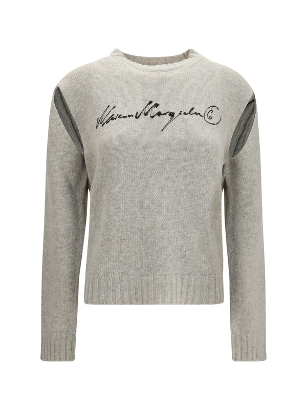 MM6 Maison Margiela 80% Merino Wool sweater in gray