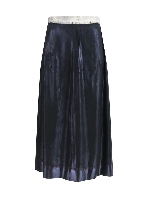 Maison Margiela 76% Acetate; 24% Silk skirt in black