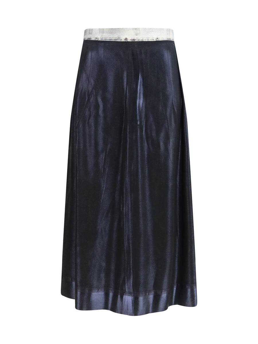 Maison Margiela 76% Acetate; 24% Silk skirt in black