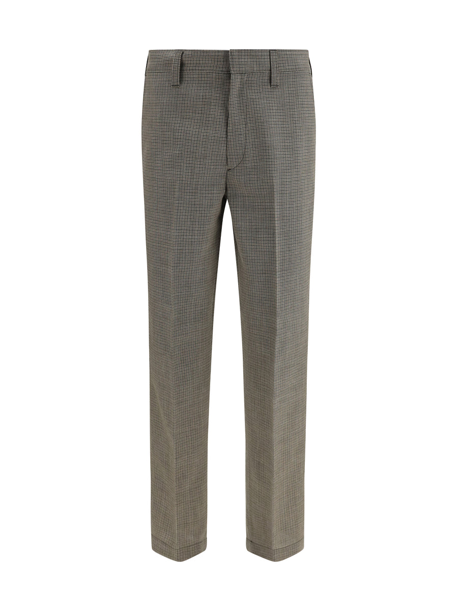 Prada 100% Fleece Wool Ovis Aries trousers in gray