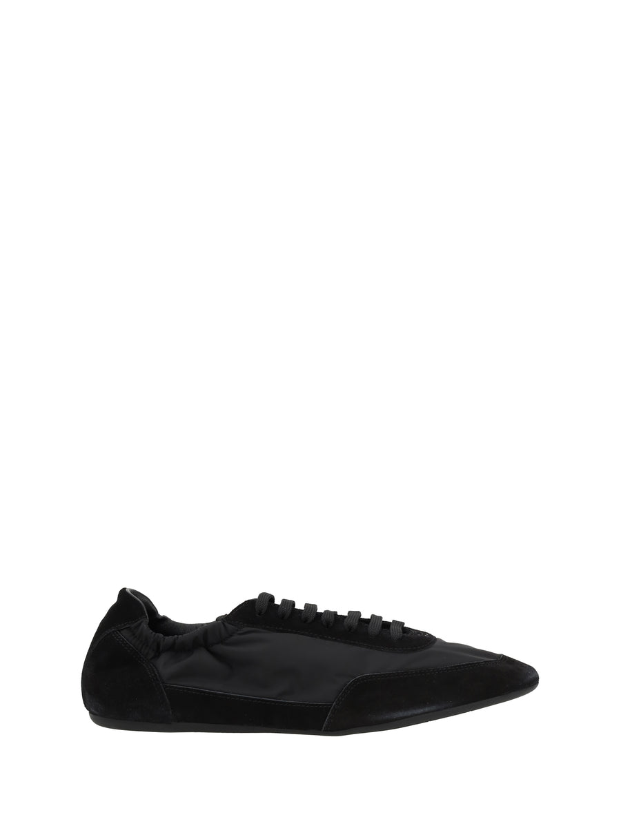 Prada Re-Nylon and suede upper sneaker in black