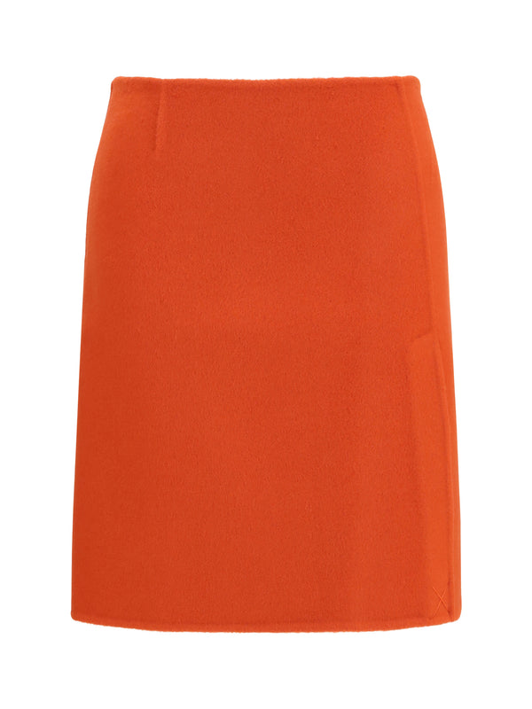 P.A.R.O.S.H. 100% Merino Wool skirt in orange