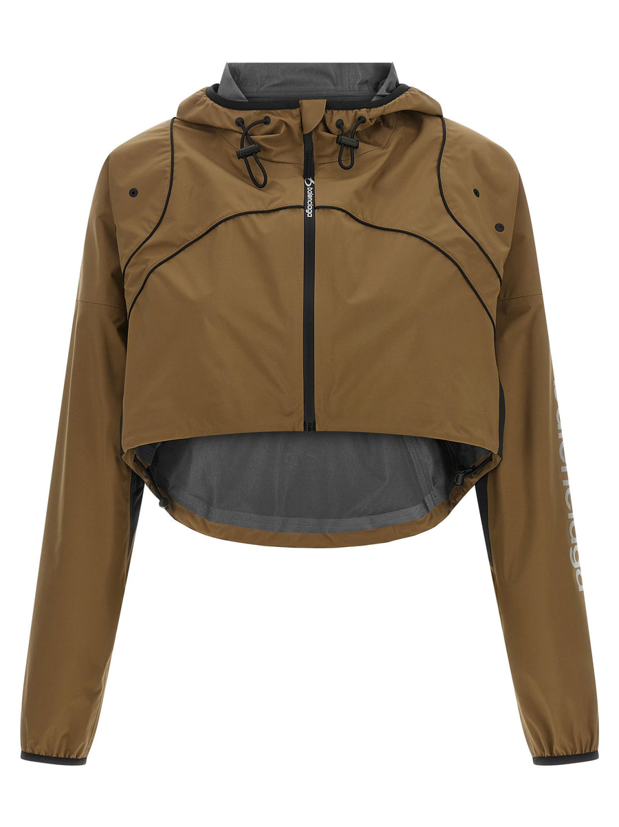 Balenciaga Cropped Techwear Hoodie — tan