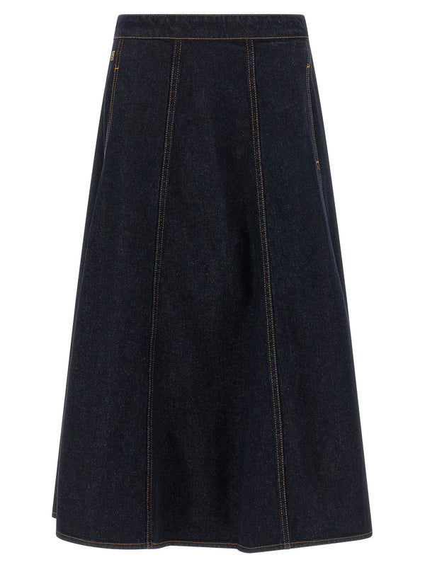 Alberta Ferretti skirt in dark blue