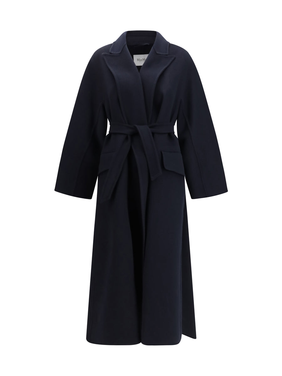 Max Mara 100% Cashmere coat in navy