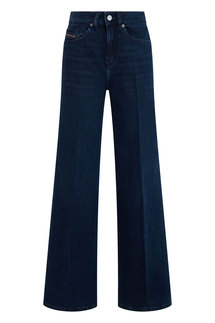 Wide-Leg Jeans Blue Denim Cotton