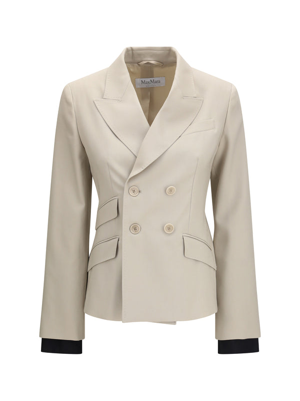 Max Mara 71% Merino Wool blazer in beige