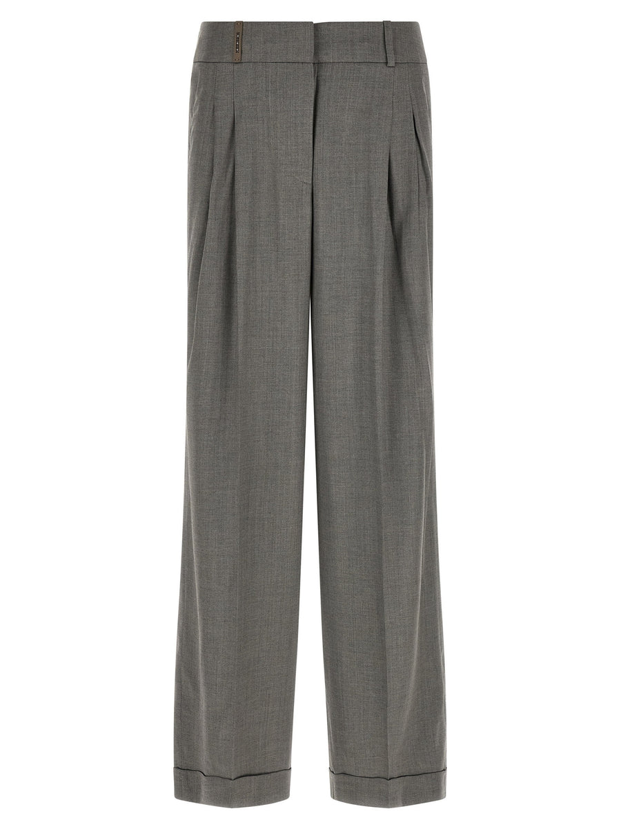 Peserico Palazzo Trousers — Grey