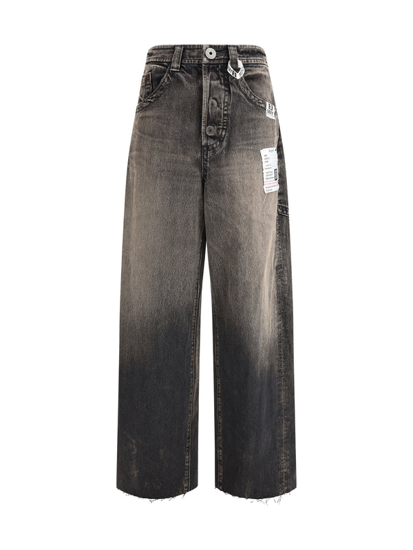 Maison Mihara Yasuhiro 100% Cotton jeans in black