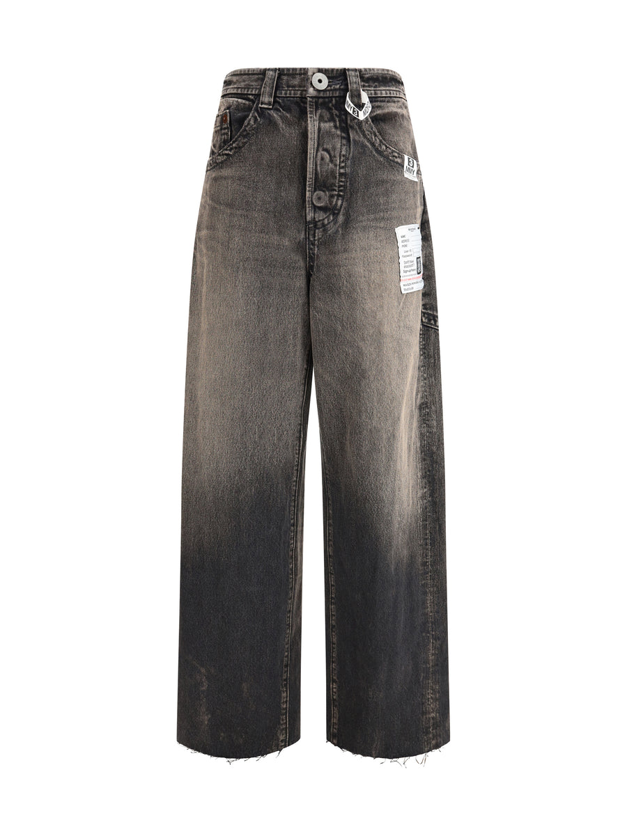 Maison Mihara Yasuhiro 100% Cotton jeans in black