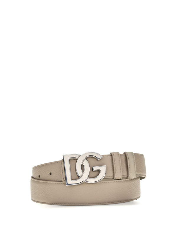 Dolce & Gabbana 100% Calf Leather Bos Taurus belt in beige