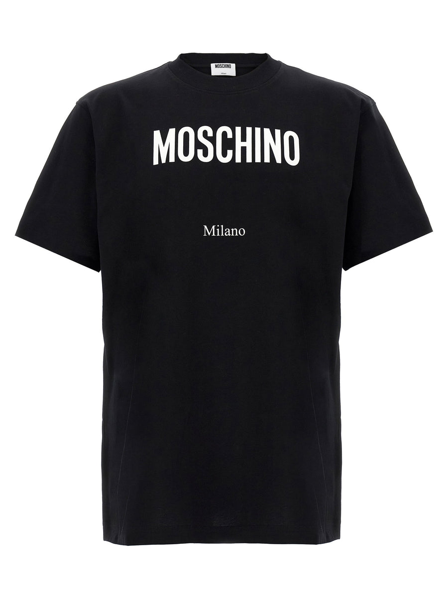 Moschino Logo-Printed T-Shirt — Black
