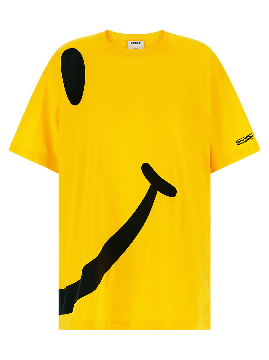 Moschino Smiley® Logo-Print T-shirt — Yellow