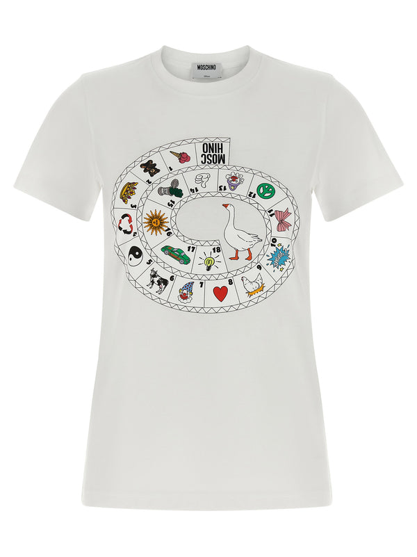 Moschino Gioco dell'Oca Print T-Shirt — White