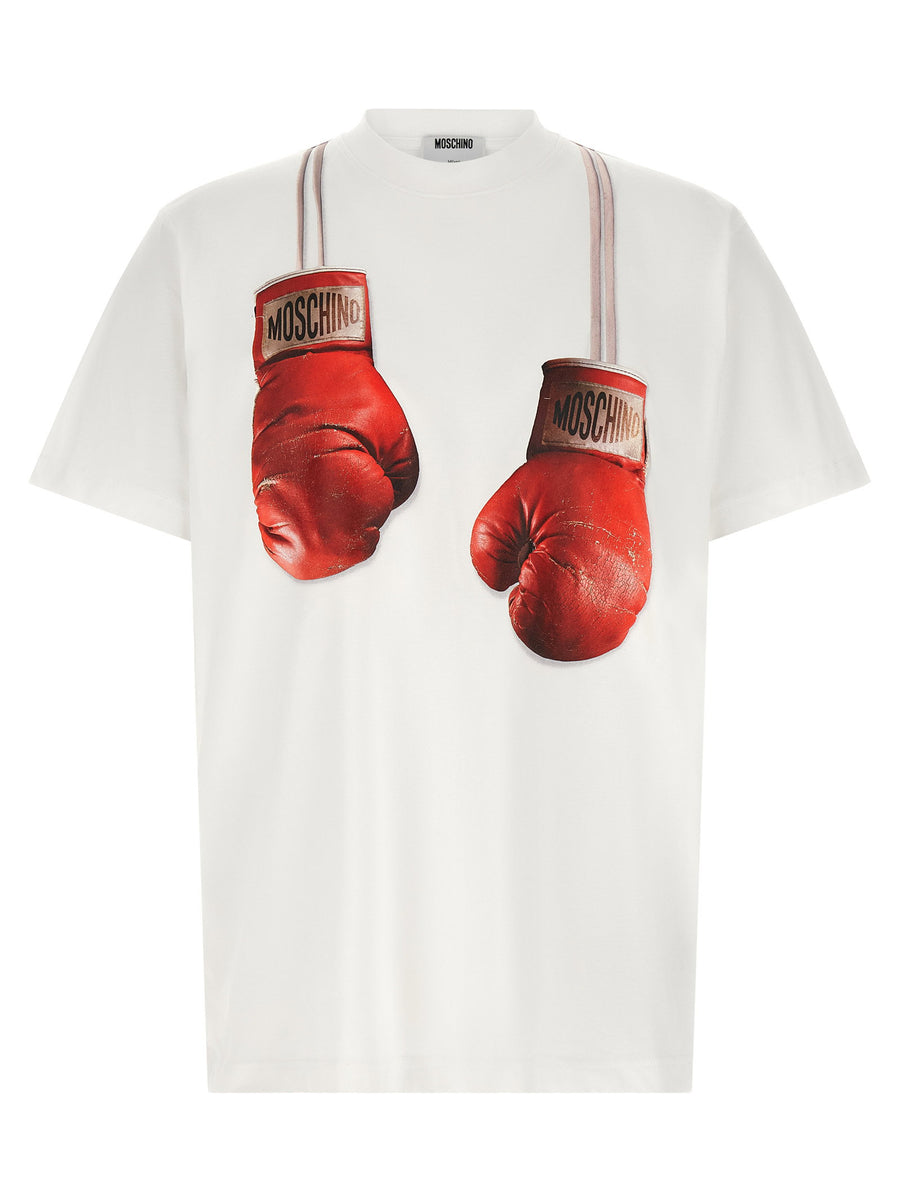 Moschino Boxing Glove Print T-Shirt — White