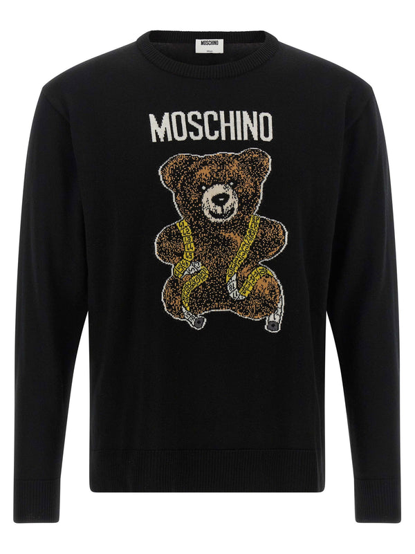 كنزة Moschino بتصميم تيدي بير إنتارسيا كنزة — أسود
