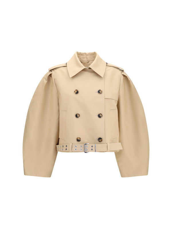Ganni 100% Cotton jacket in beige