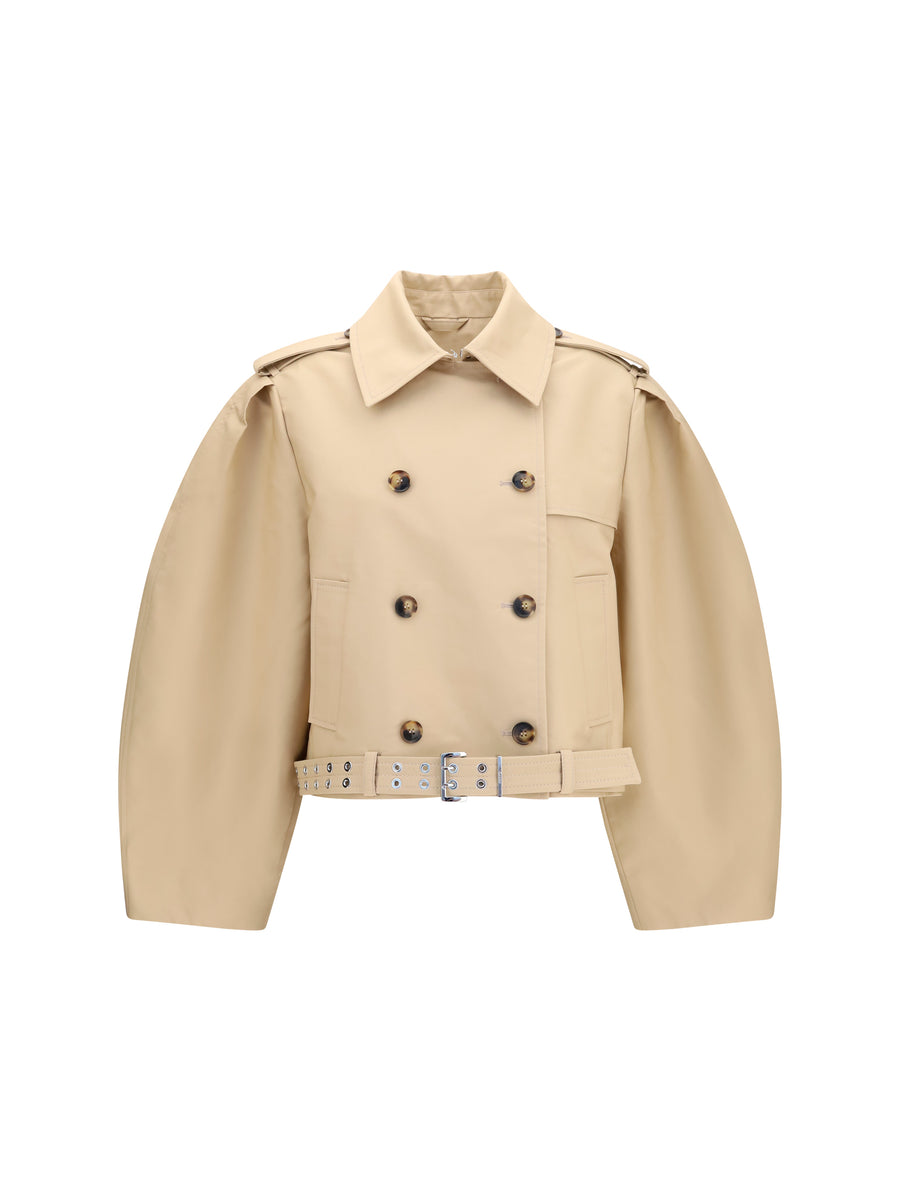 Ganni 100% Cotton jacket in beige