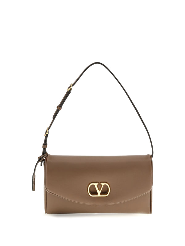 Valentino Garavani 100% calf leather (Bos taurus) shoulder bag in brown