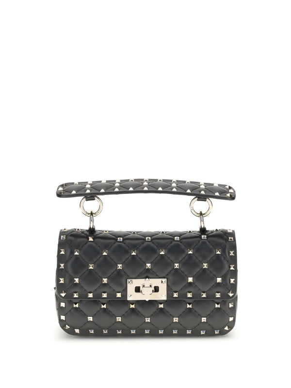 Valentino Garavani 100% Lamb Nappa Leather top handle bag in black