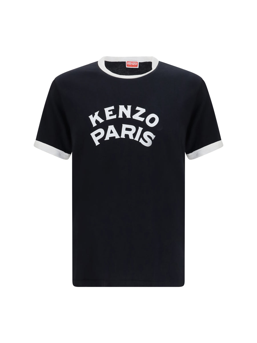 Kenzo Paris Emblem Slim Cotton T-Shirt Black T-shirts