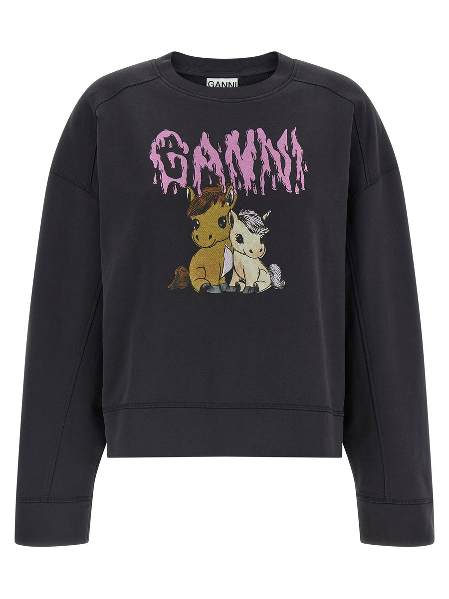 Ganni Isoli Sweatshirt — Black