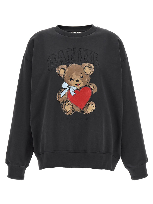 Ganni sweatshirt in black