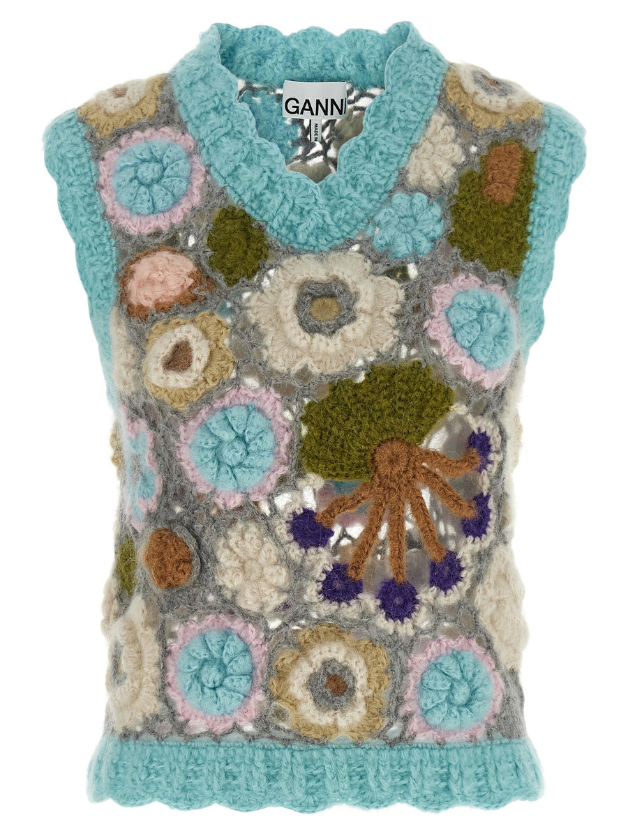 Ganni Vest — Turquoise
