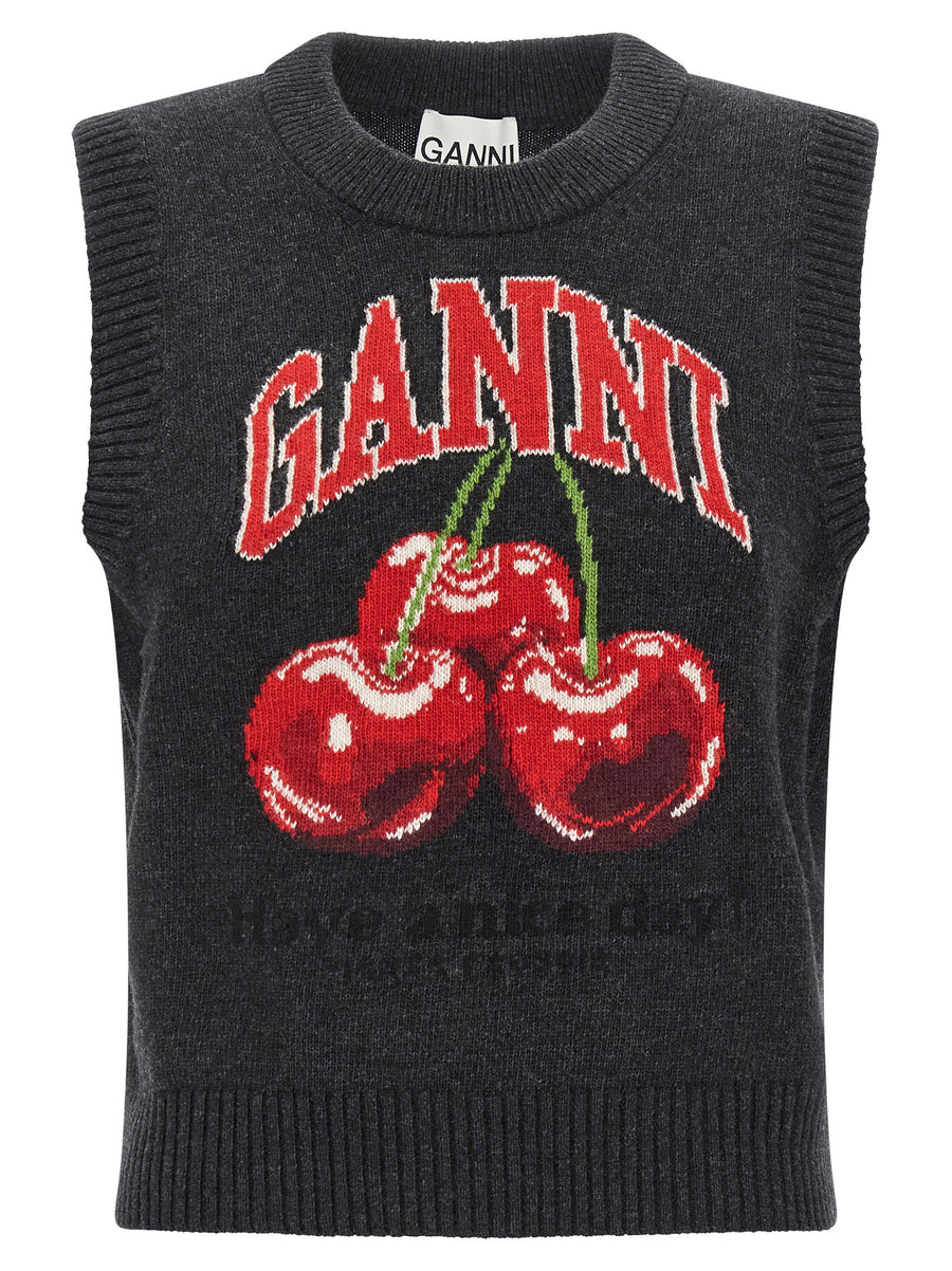 Ganni Vest — Charcoal