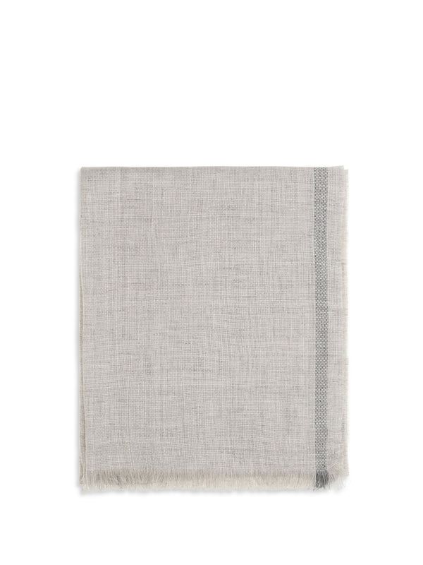 Brunello Cucinelli 100% linen scarf in beige