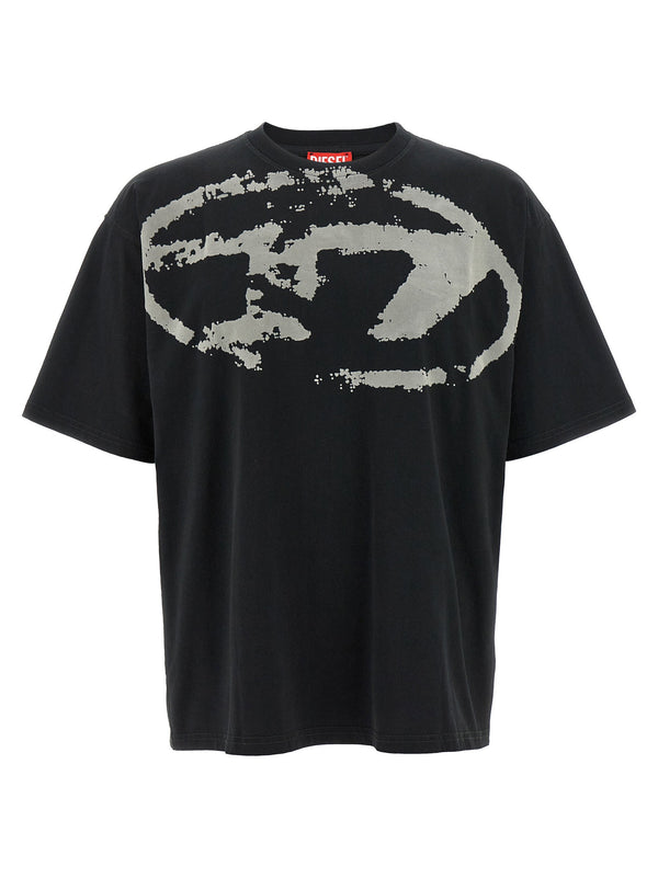 Diesel Flocked Logo T-Shirt — Black