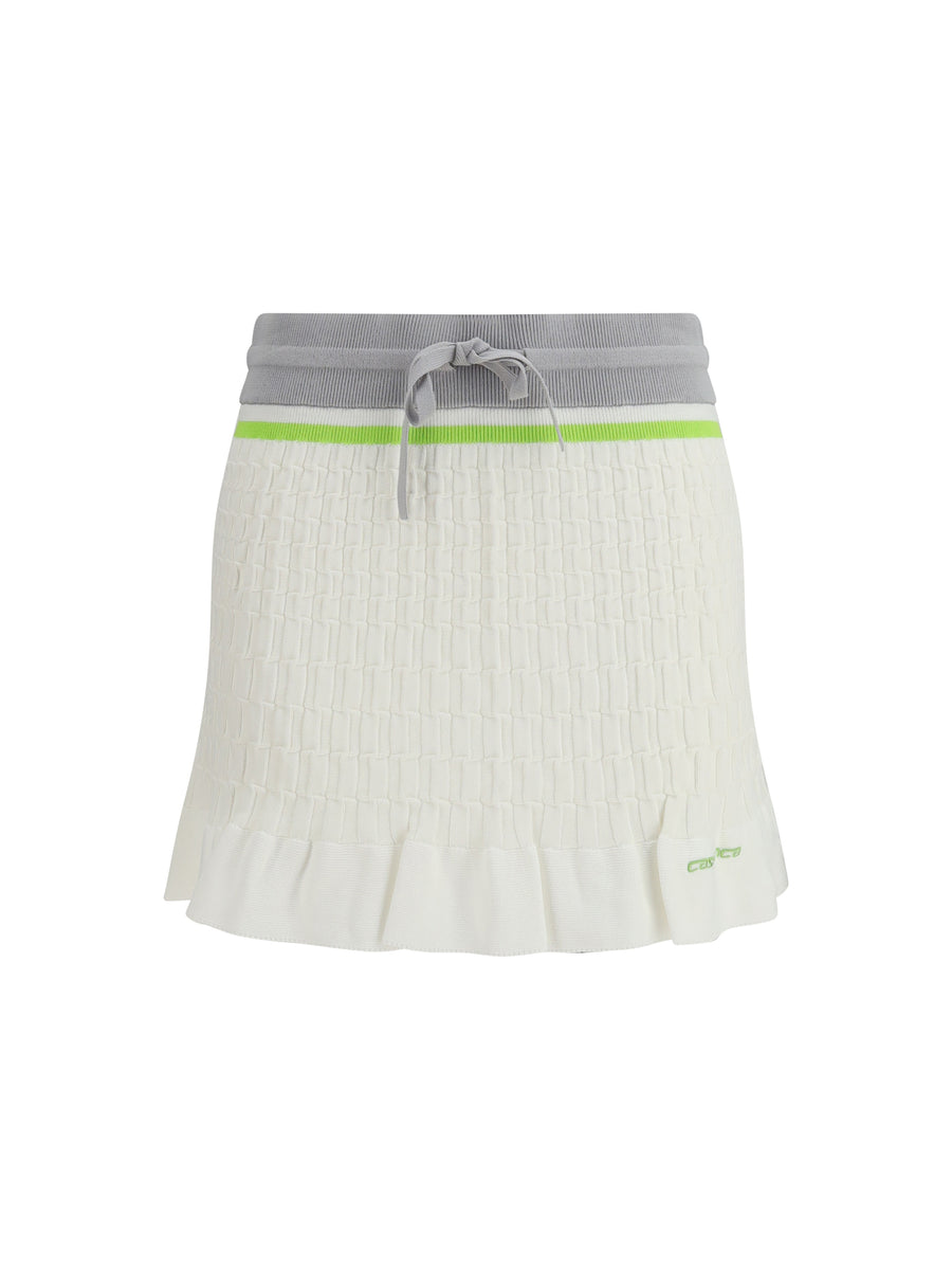 Casablanca 100% Cotton mini skirt in white