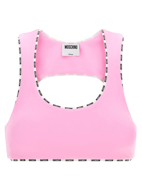 Moschino شعار-مزخرف تانك توب زهري