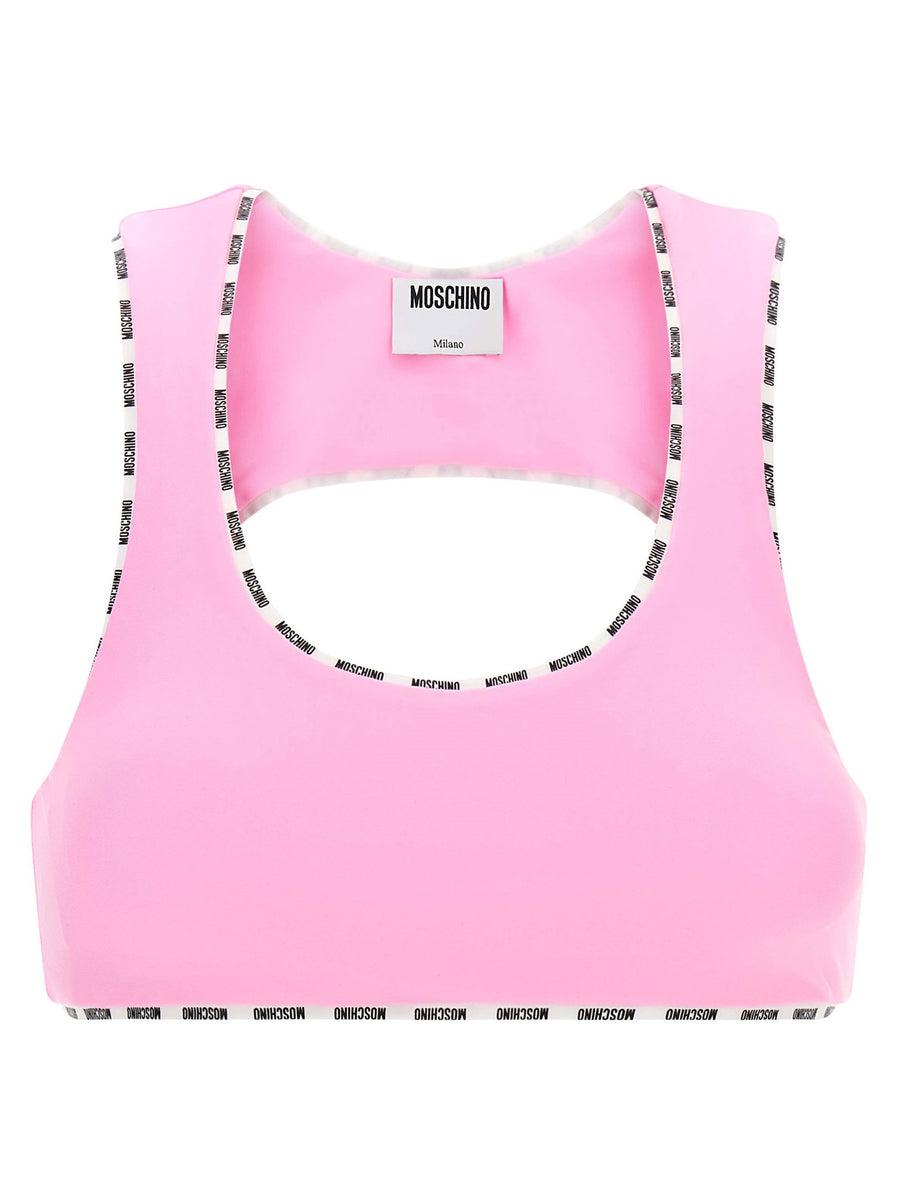 Moschino شعار-مزخرف تانك توب زهري