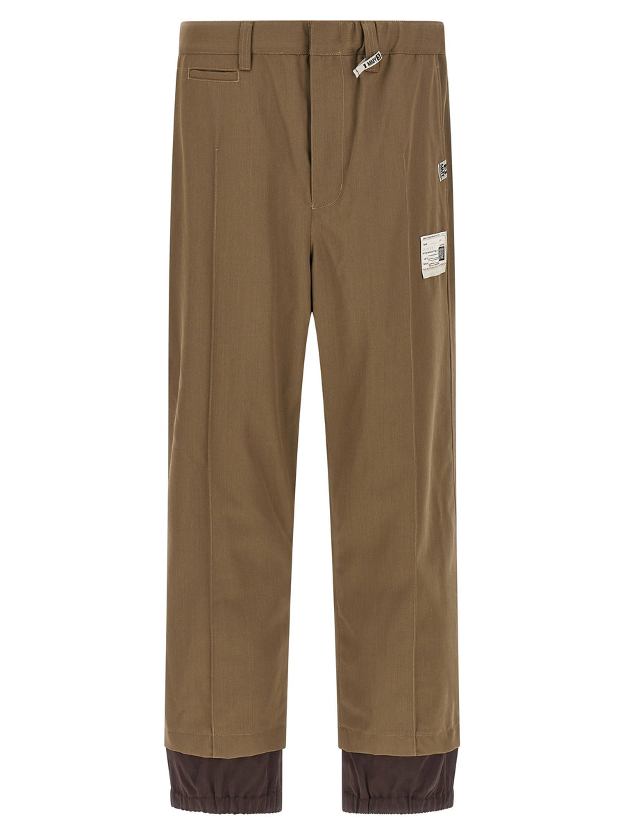 Maison Mihara Yasuhiro Mix Layered Wool Gabardine Pants