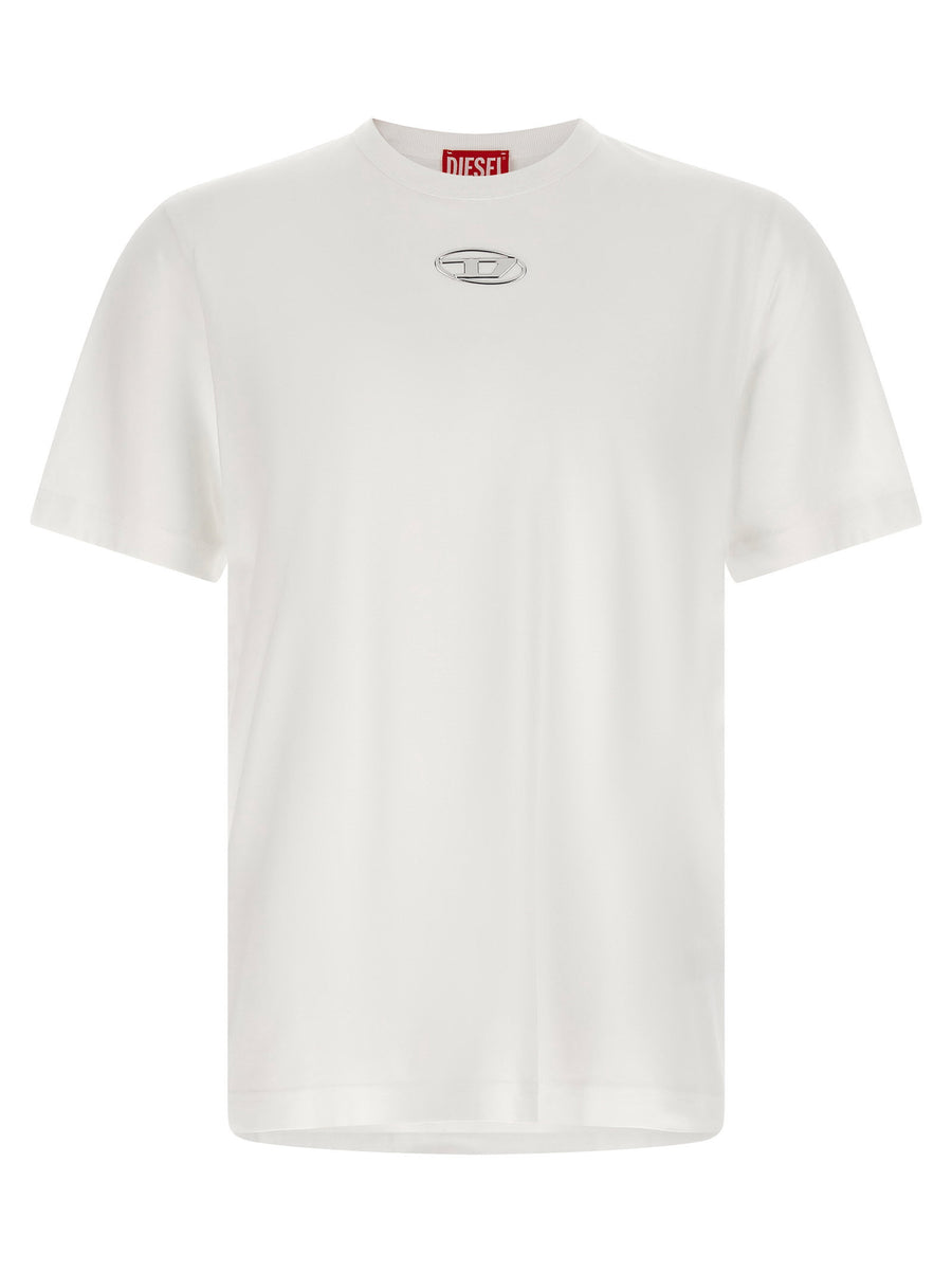 Diesel Logo-Embossed Cotton T-shirt — White