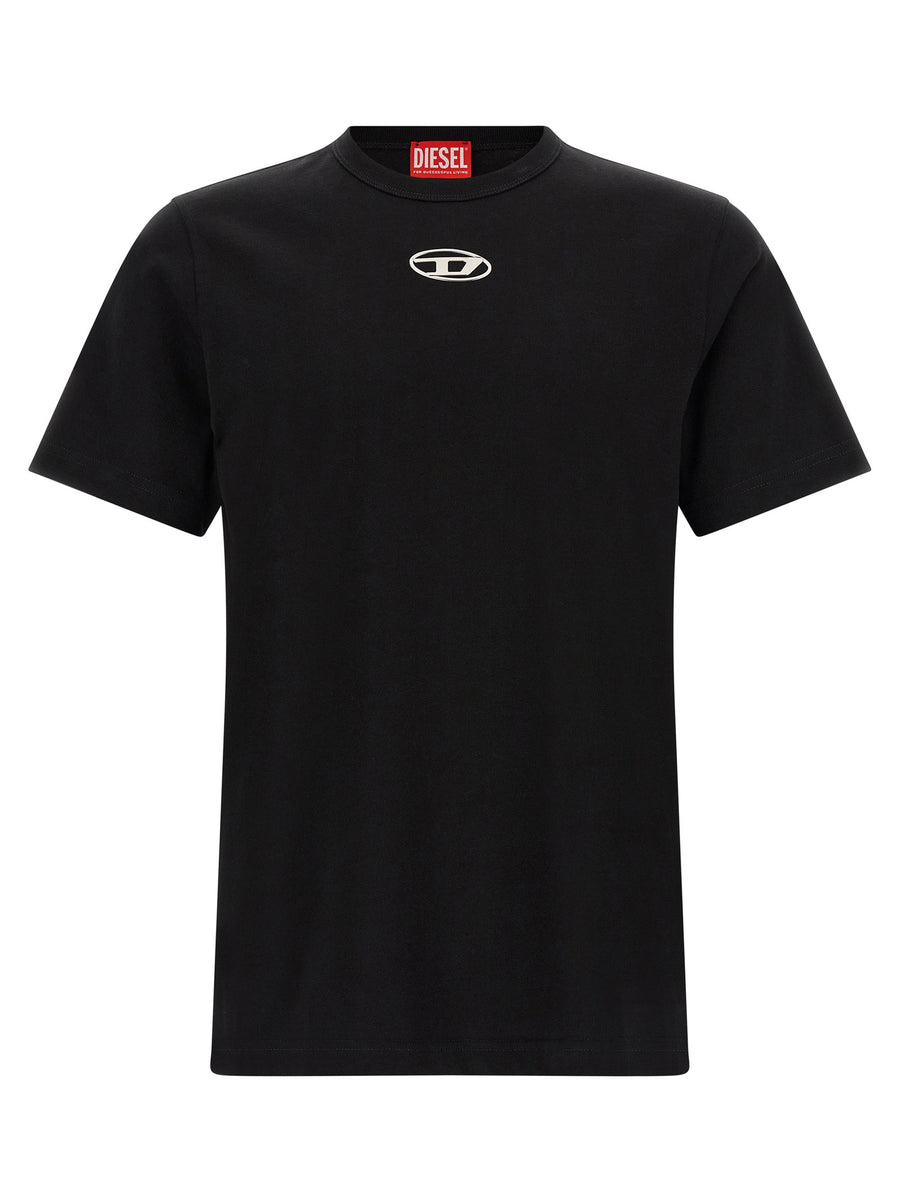 Diesel Logo-Embroidered T-shirt — Black