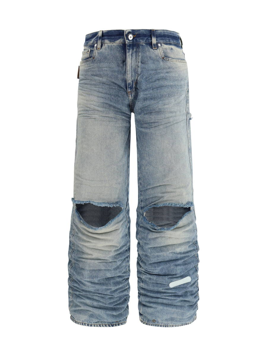 Pdf Channel 56% cotton jeans in blue