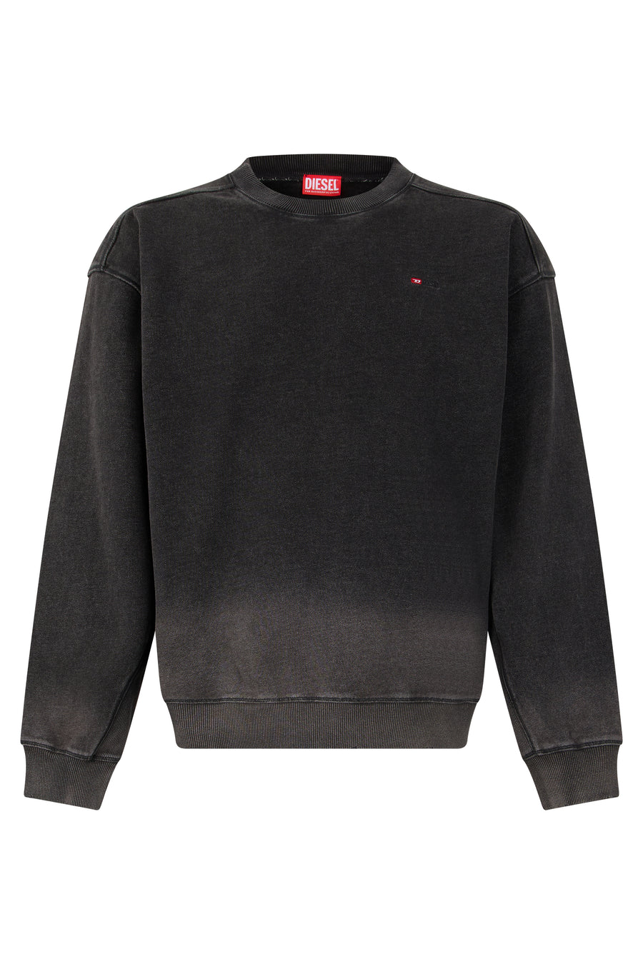 Crew Neck Sweater Black Cotton Sweatshirts