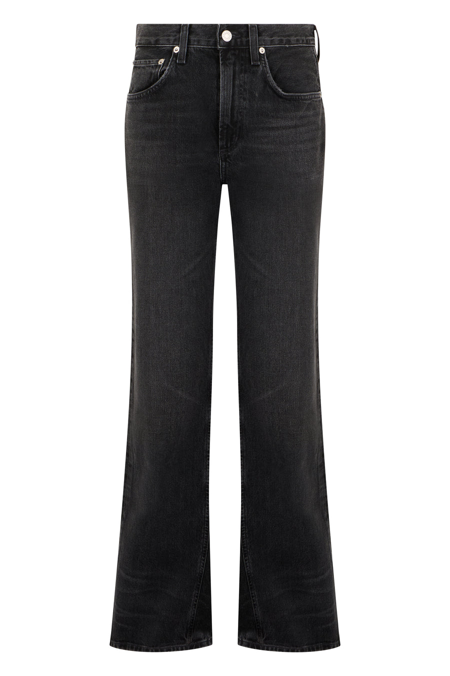 Flared Denim Pants Black Cotton Jeans