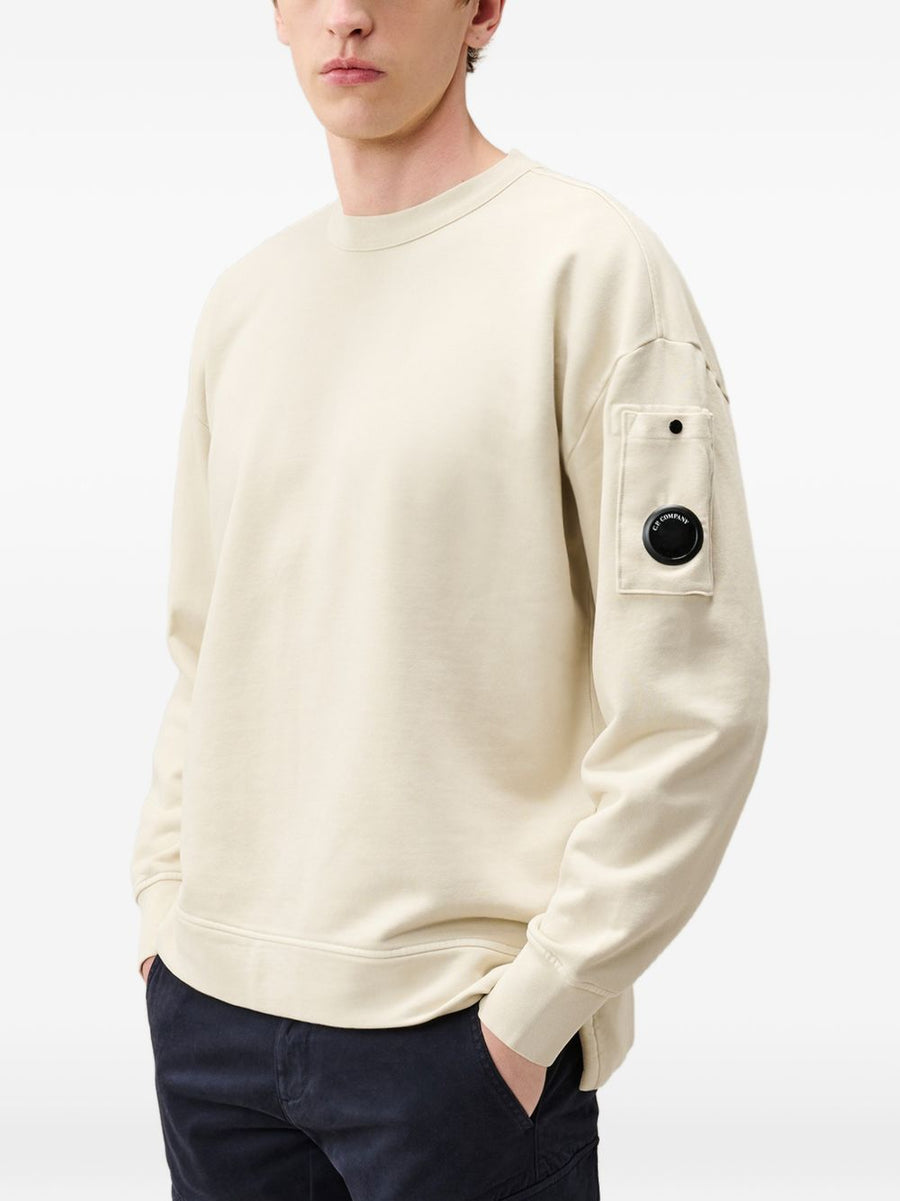 Lens Sweatshirt White Cotton Sweatshirts