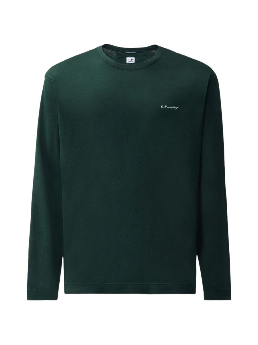 Long-Sleeved Cotton T-Shirt Green T-shirts