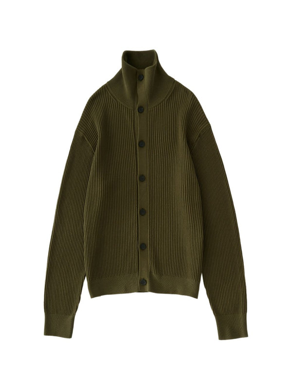 Cardigan Oran Olive Green Cotton Cardigans