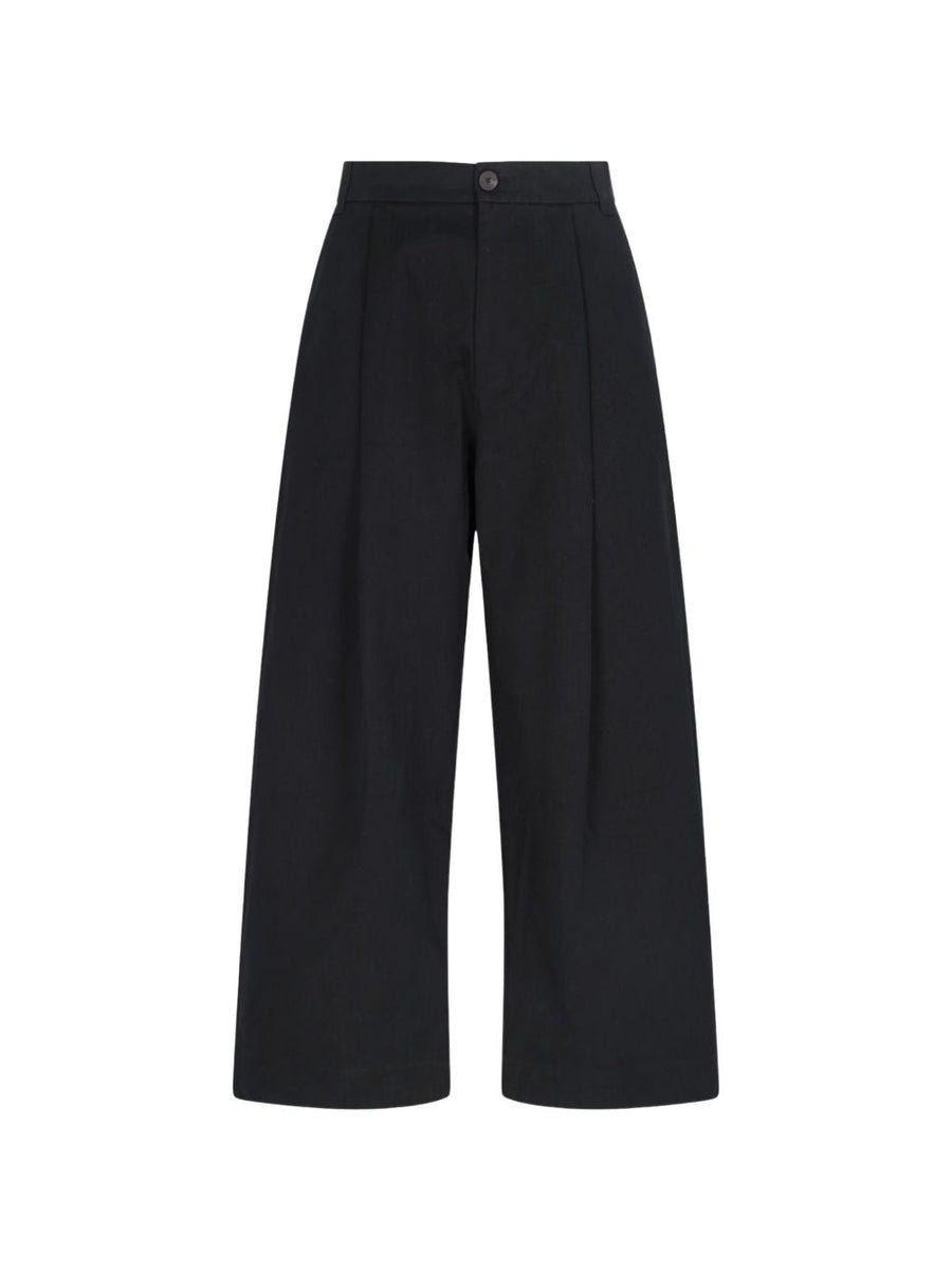 Trousers Sorte Black Cotton